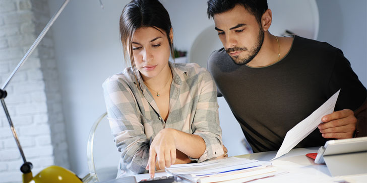 A man and woman working together